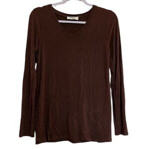 Zenana Ladies Brown Long Sleeve Top Size S